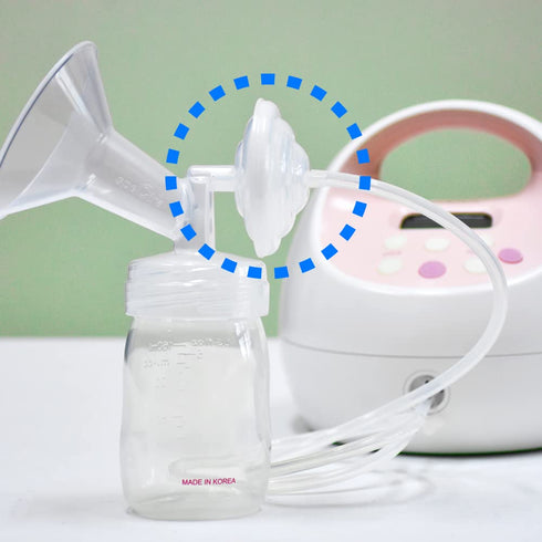 Maymom Backflow Protector - Compatible with Spectra S2 S1, 9 Plus Breastpumps - 4 pc with Bonus Flange Adapters