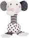 Black and White Newborn Baby Toys 0-12 Months, Soft Plush Rattle Stuffed Animal Toy with Teether and Sound (Elephant)