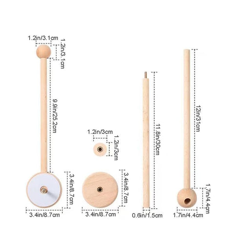 PandaEar Baby Crib Mobile Arm, Beech Wooden Mobile Holder with Anti-Slip Attachment, Baby Mobile Hanger for Crib