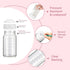 Momlacto 4 Pack, 6oz/180ml, S1 S2 9 Glass Breast Milk Collection and Storage Bottles, Wide Neck, Compatible
