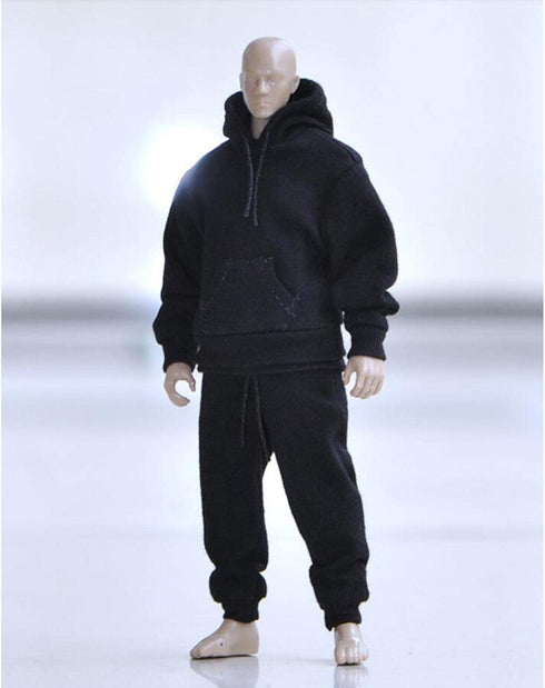 Yiju 3X 1:12 Man's Sweatshirt Outfit - 1/12 Scale Figure Doll Clothes, Pants + Hoody for 6 Inch Action Figures