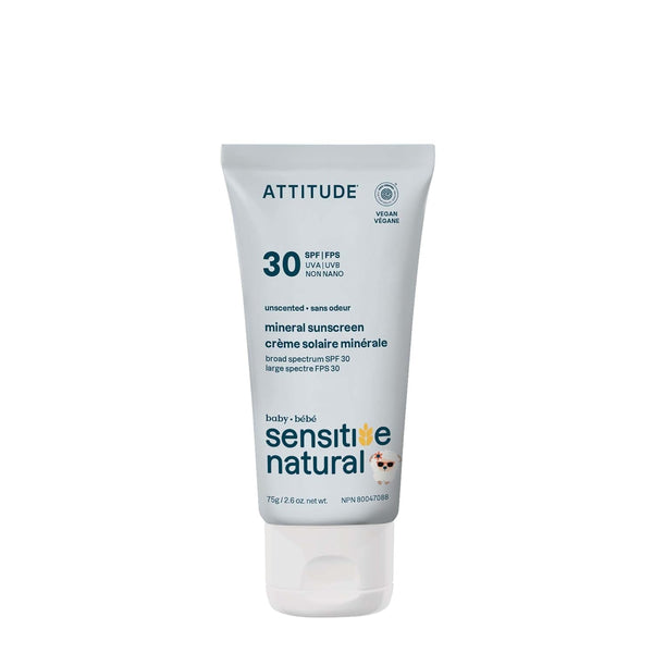 ATTITUDE Mineral Sunscreen for Baby and Kids with Sensitive Skin, EWG Verified,