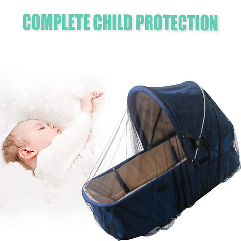 Baby Stroller Mosquito Net, 2 Pack Durable Mesh Protection for Bassinets, Cradles, Playards, Universal Fit Insect