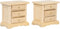 Wooden Dollhouse Night Stands - Set of 2 Bedside Tables, 1/12 Scale Dolls House Furniture