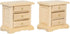 Wooden Dollhouse Night Stands - Set of 2 Bedside Tables, 1/12 Scale Dolls House Furniture