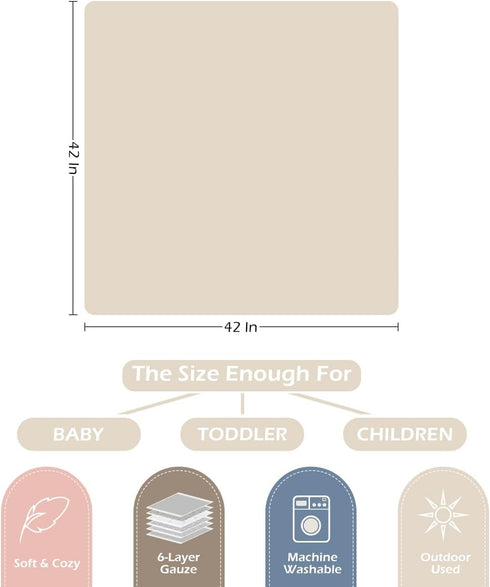 Pack 2 42 42 inches Ultra Soft Checkered Muslin Baby Blanket of Cotton Swaddles Bed Blankets for Babies and Toddlers