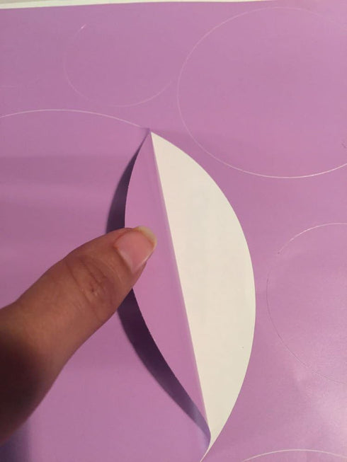 Polka Dot Wall Decals for Girls Room - Vinyl Circle Peel & Stick Stickers, Dark & Light Purple