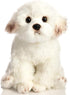HollyHOME 13 Inch Bichon Frise Plush Puppy Stuffed Animal, Realistic Maltese Dog Toy Gift for Kids