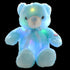 LED Teddy Bears Stuffed Animals, 18 Inch Cute Glow Bear Plush Toys, Colorful Light Up Doll Gifts for Kids, Baby, Blue
