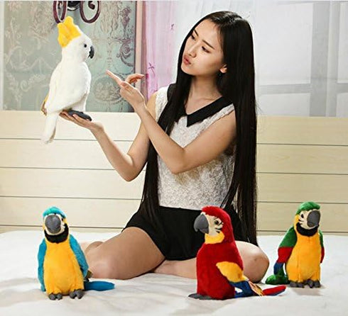 Cute rabbit 12 inch Macaw Parrot Plush Toy Stuffed Animal Toy Plush Animal Doll (green)