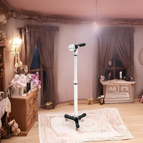 LUOZZY Miniature Microphone Model with Stand for 1:12 Dollhouse Accessories Display - Black