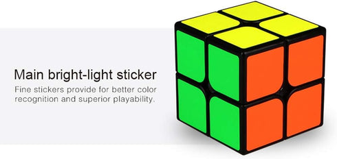 Qidi Speed Cube 2x2 - Smooth Bright-Light Sticker Classic Colors - 2x2x2 Puzzles Toys for Child's Concentration