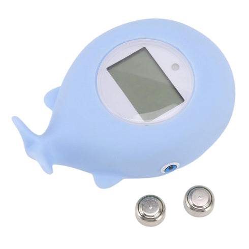 Hamwesh Baby Bath Thermometer, Whale Shaped Floating Water Thermometer with LCD Display and Silent Alarm for Newborn