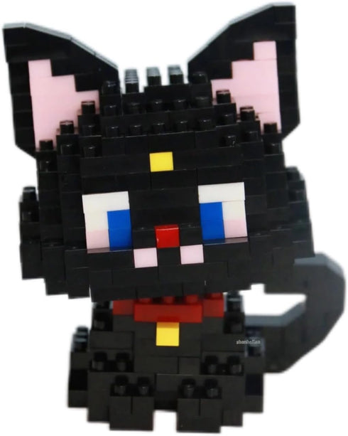 Mini Cat Building Blocks for Adult Party Favors Gift 344 Pcs (Black