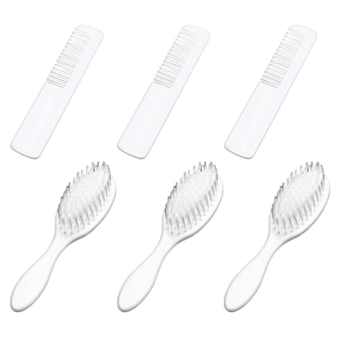 Hair Brush Comb Set for Newborns and Infants, Soft Bristle Scalp Massager