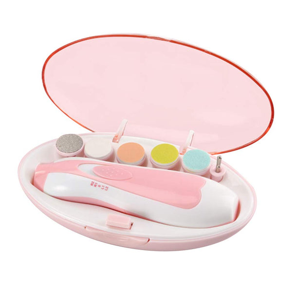 Tubwair Baby Nail Trimmer File with LED Light,Safe Electric Nail Clippers Kit for