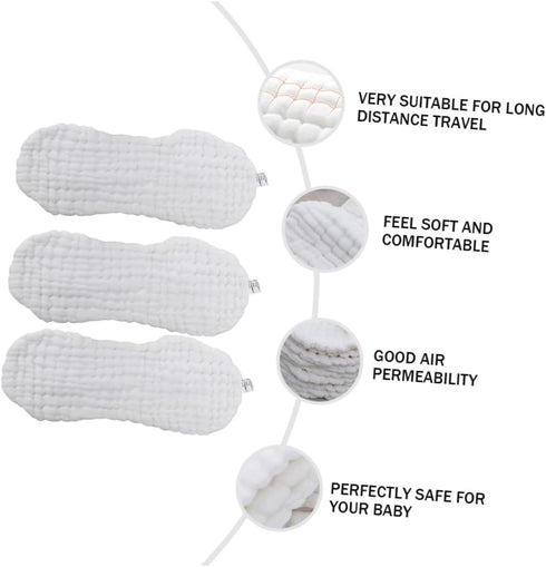 Set 3 of Soft Muslin Cotton Newborn Diaper Mats - Reusable and Comfortable