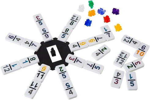 12 Set 91 9 Homwom Mexican Train Dominoes with Numbers Double Colored Numerical Dominoes Game Tiles with Trains