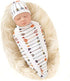 Galabloomer Newborn Swaddle Blanket with Beanie Set, Baby Boy Receiving Blanket (White Arrow)