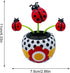 Red Solar Dancing Flower - Cute Power Flower for Car Decoration, Dashboard Swinging Doll, Home Ornament, Solar Power