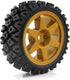 RC Buggy Rubber Mud Rally Tires Wheel Compatible With Tamiya 1/10 TT01/TT02/XV-01 /HPI RS4 RC Upgrade Spoke Black Tyres