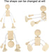 4 pcs Unfinished Wooden Robot Peg Dolls for DIY Painting Supplies