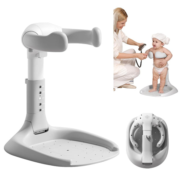 Baby Shower Stand, Baby Bath Support, Shower Standing Support with Adjustable Height