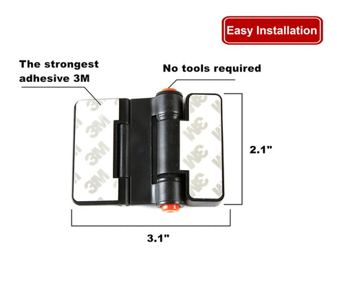 Double Button Adhesive Refrigerator Door Locks with Keys, Child Proof Freezer Door Lock and Safety Cabinet Locks