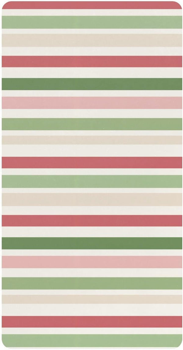miaozhen Cotton Crib Sheets for Baby Boys Girls Soft Breathable Spring Stripes Offwhite