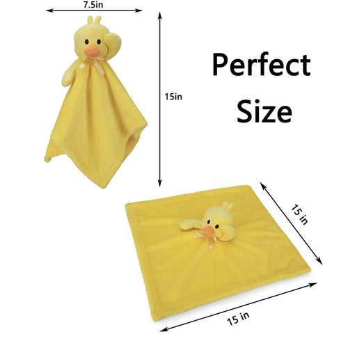 Pro Goleem Soft Yellow Duck Security Blanket, Unisex Baby Lovey Gifts for Newborn Toddler Snuggle Toy Stuffed Animal 16