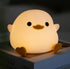 HAPPYBAG Cute Pea Duck Night Light,Duck Lamp,2 Levels Dimmable Silicone Ducky Light,LED