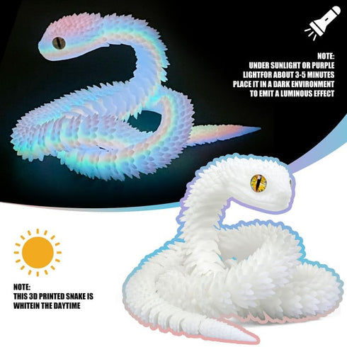 SGYYSG 24 Inch 3D 3D Printed Snake - Movable Articulated Snakes, Perfect Printed Animals for Educational Toys!