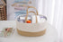 Diaper Caddy Organizer, Large Cotton Rope Nursery Basket, Changing Table Baby Diaper Storage Portable Car Organizer