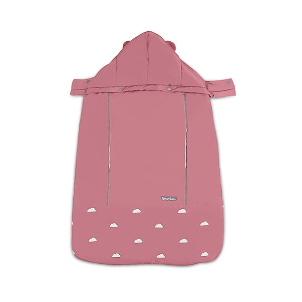 SONARIN Universal All Seasons Weather Cover for Baby Carrier,Cloak for Winter Warm,Footmuff,Windproof,Waterproof,Detachable hat(Pink)