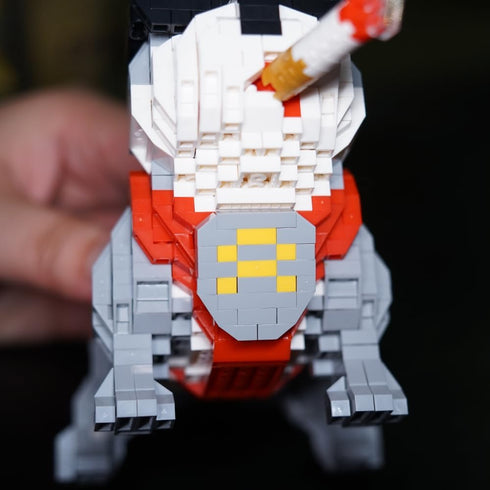Myweyde Sets 998Pcs) Pitbull Building Blocks, Cool Gray Dog Micro Building Blocks, Mini Bricks Building Dog, Mini Dog