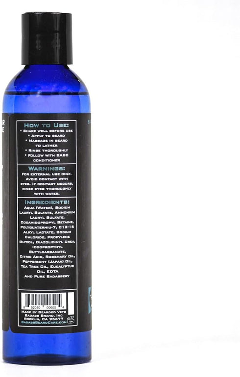 Badass Beard Care Beard Wash for Men, 8oz, Keeps Beard Fresh, Clean, and Hydrated