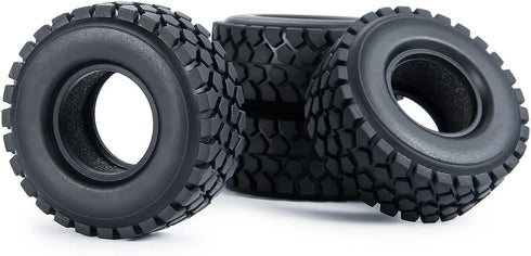RCLIONS 4pcs Rubber Micro 1" RC Wheel Tires with Foam Insert for 1/24 Axial SCX24 AXI00001 AXI00002 Deadbolt