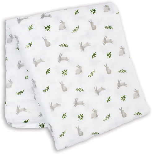 lulujo Baby Swaddle Blanket, Unisex Softest 100% Cotton Muslin, 40in x 40in, Neutral Receiving Blanket for Boys & Girls