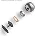 Kinetic Desk Toys for Adults - 2.17'' Optical Illusion Fidget Office Toys, Stress Reliever for Adults (Silver)
