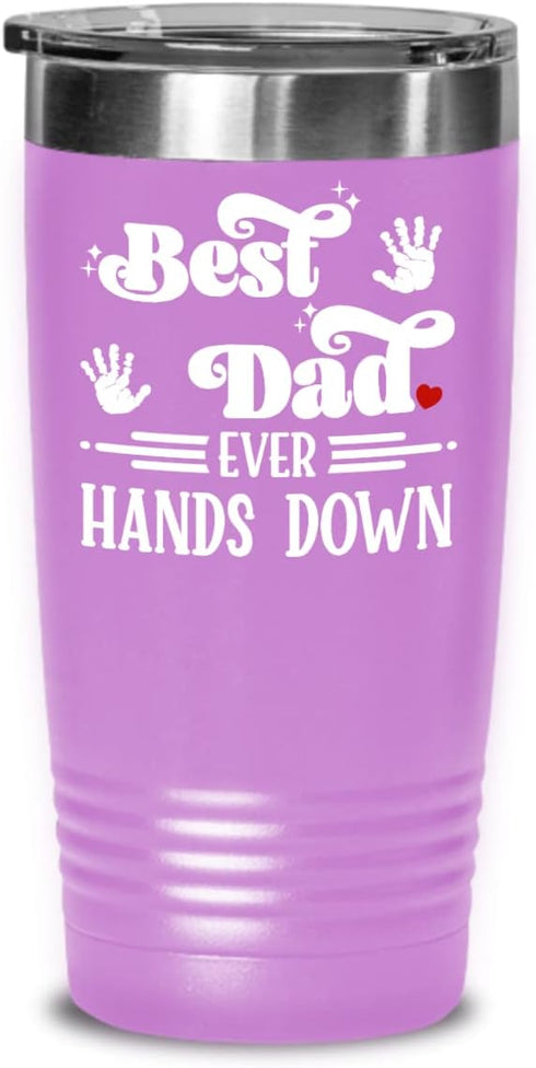 The Improper Mug Best Dad Ever Hands Down Tumbler Fathers Day Birthday Cute Appreciation Pregnancy