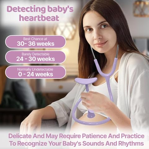 24 Skywin-Fetal Heartbeat Monitor, Fetoscope Heart Beat Monitors for Pregnancy Detection - Weeks, Baby Heartbeat