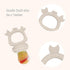 (Set 2), 4 Ginbear Baby Fruit Food Feeder & Popsicle Molds Combo of Silicone Teething Feeders with Freezer Tray