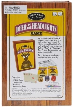 Deer In The Headlights The Card & Dice Game played by Wild Game Everywhere for Ages 5 and Up