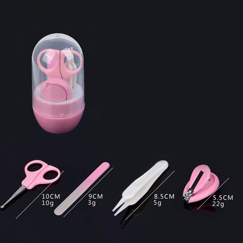 dalina Set (4 Baby Grooming kit Nail Care Clippers with Scissors and Tweezers for Newborn, Infant, Toddler, Kids pcs)