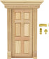iLAND Dollhouse Door on 1:12 Scale, Miniature Door w/Handle & Knocker (Neoclassical Mini Door)