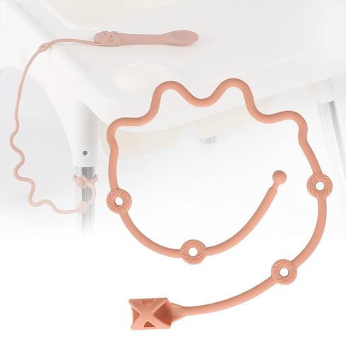 Baby Spoons Self Feeding 6 Month, SMAutoLife Toddler Utensils Holder Strap, Food Grade Silicone (Orange)