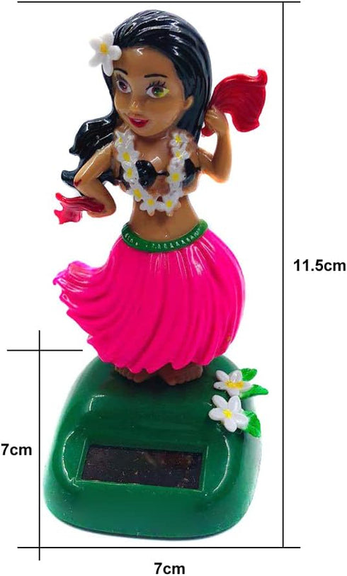 Solar Dancing Toys - Hula Girl Dancer Figures for Car Dashboard, Home Office, No Batteries Required
