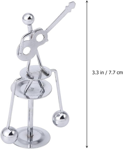 Veemoon Perpetual Motion Desktop Ornament Metal Balance Decoration Small Physics Decor Perpetual Motion Machines Energy Desk Mini Iron Art Decor for Home Office