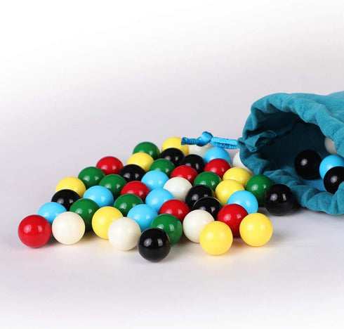 9/16 in Game Replacement Marbles, 60pcs Solid Color Game Balls for Chinese Checkers, Aggravation Game, Marble Run (6