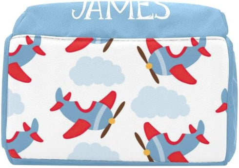 NZOOHY Backpack Backpack Daypack Airplane Sky Cloud Personalized Diaper Bag Tote with Name Diaper Travel for Mom Dad